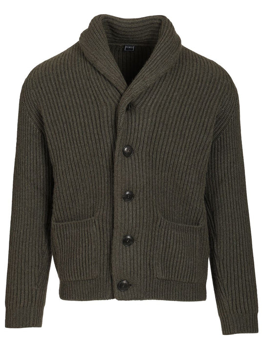 Cashmere Shawl Cardigan Knitwear Green