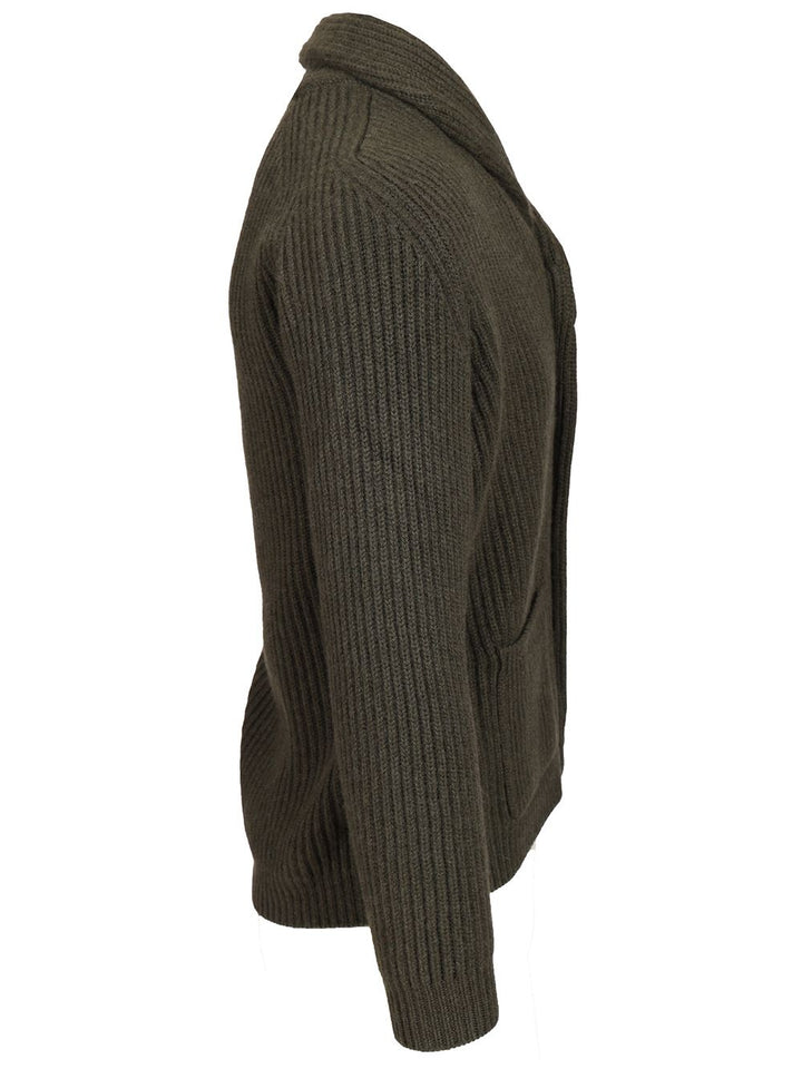 Fedeli Cardigan Scialle 100 Cachemire Knitwear - Green | 5ce37d5e2c8033ff52049691cb09aa3041a3f5d1