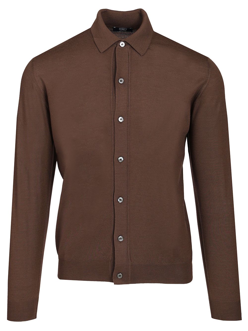 Fedeli Knitted Shirt Knitwear - Brown | 49d151abcacf520e01224999bd9736fe51330164