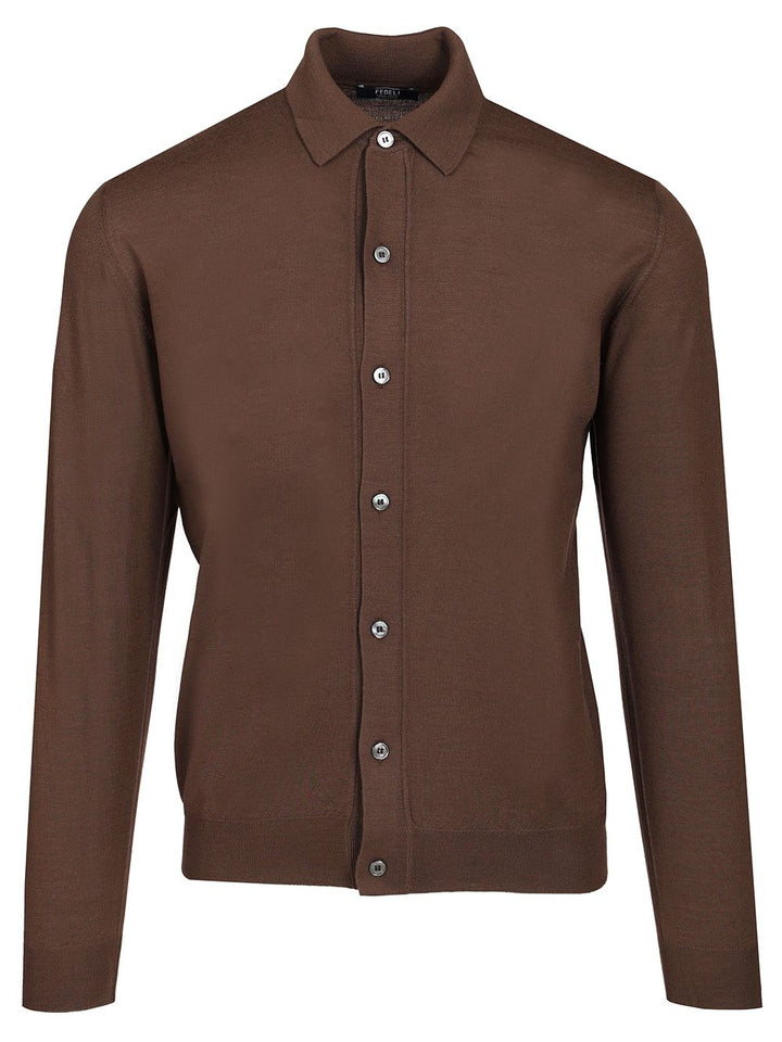 Fedeli Knitted Shirt Knitwear - Brown | 49d151abcacf520e01224999bd9736fe51330164
