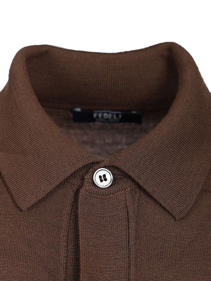 Fedeli Knitted Shirt Knitwear - Brown | d1a829e80da57a7c28be53c79194309a7f901404