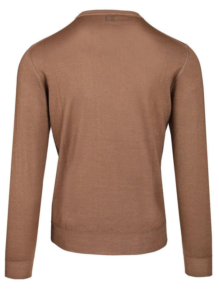 Fedeli Crew Neck Sweater Knitwear - Brown | 6ddf1859b93bdee24485025569879dec1a222dac