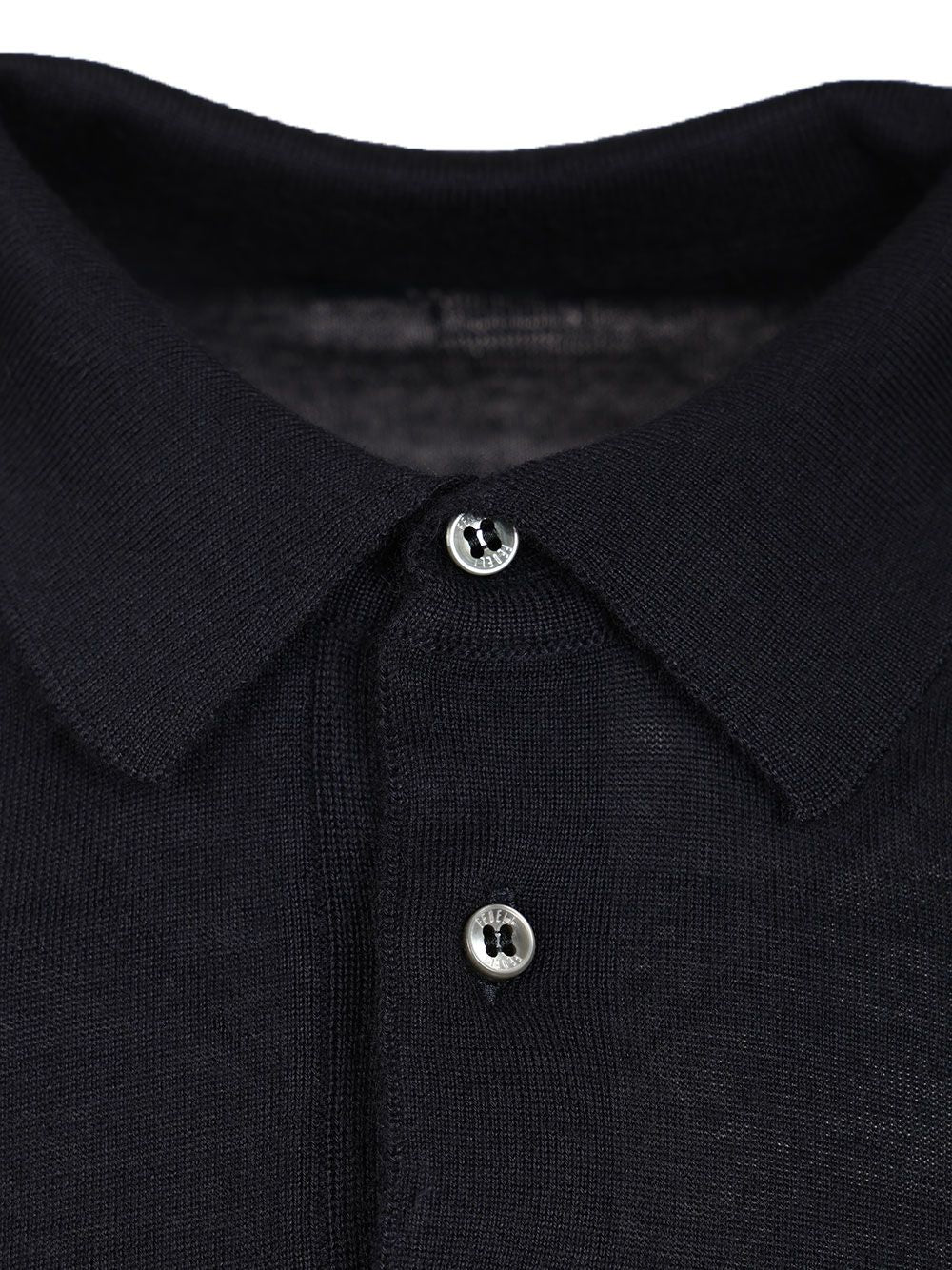 Fedeli Long-Sleeved Polo Shirt Knitwear - Blue | fb1f6beb6f2feffb23c8a514d959efa5de2137a8
