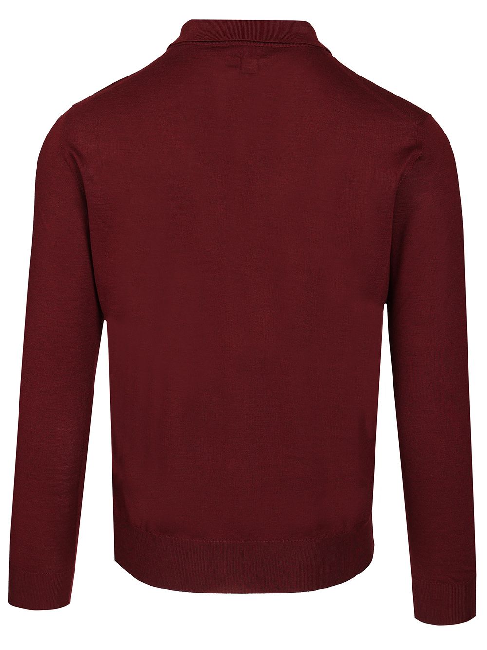 Fedeli Long-Sleeved Polo Shirt Knitwear - Bordeaux | 7caba45ef3005ef7026cbb6009f50ae58e70de47