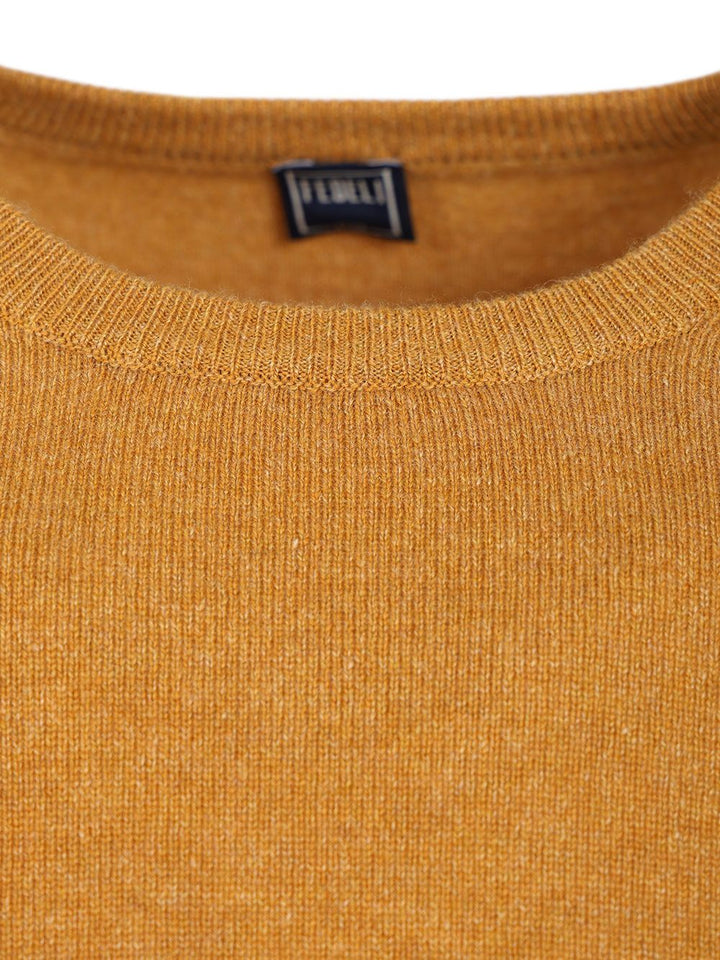 Fedeli Crew Neck Sweater Knitwear - Yellow | 36506865844db804c1593af40bf51f964f0901ba