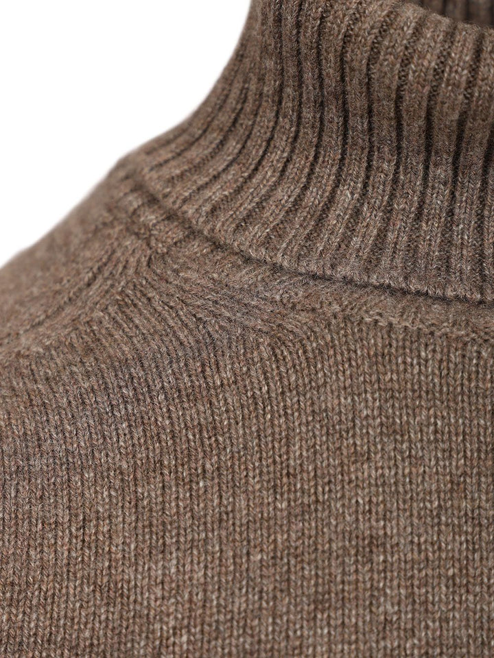 Fedeli High Neck Sweater Knitwear - Brown | c6450d5ac04a705cd9ff0382bf2077b3f1d6b458