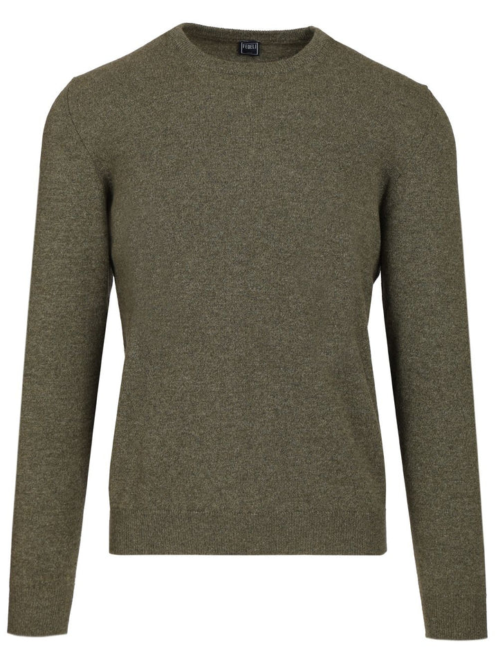 Fedeli Crew Neck Sweater Knitwear - Green | 6d79ea5c1a68a5a16cd60d01ef4aea0b70b39886