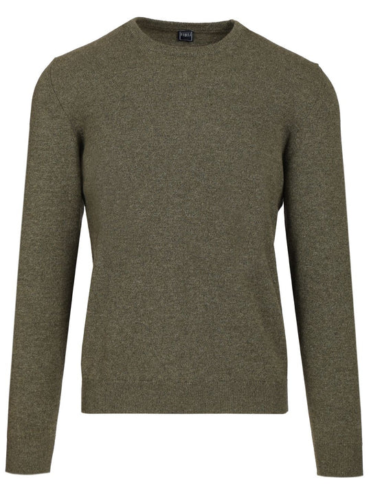 Crew Neck Sweater Knitwear Green