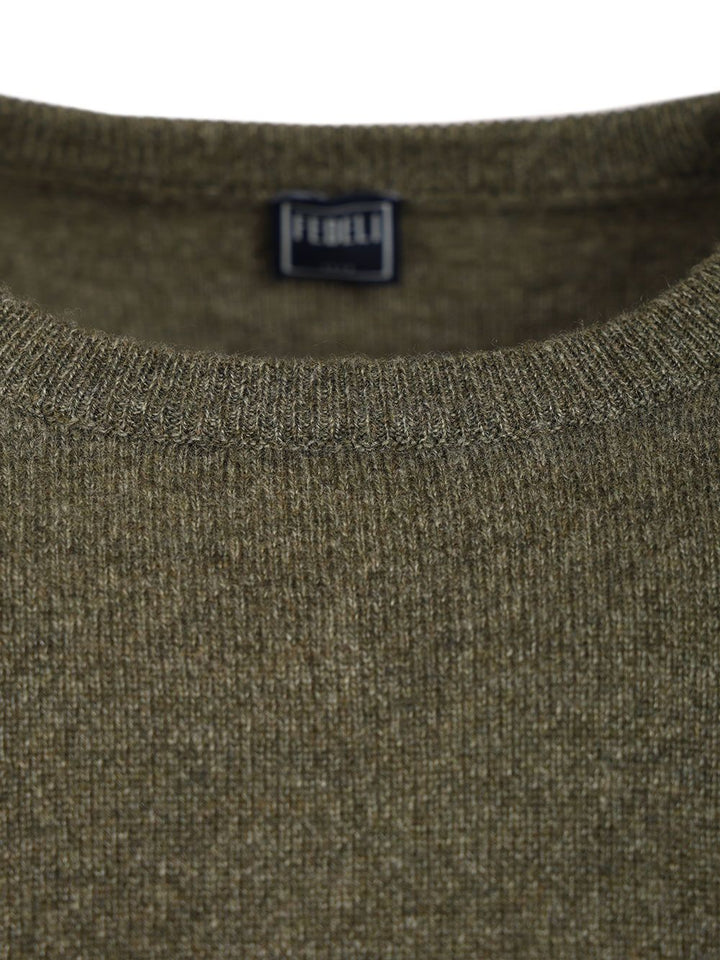 Fedeli Crew Neck Sweater Knitwear - Green | 3f2775f855329786192ae55cf3e867cdd88490ce