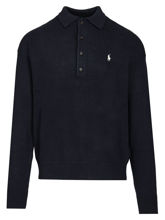 Polo Sweater Knitwear Blue