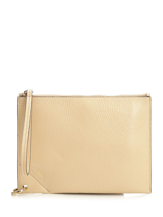 Chloé Spin Small Leather Goods Beige