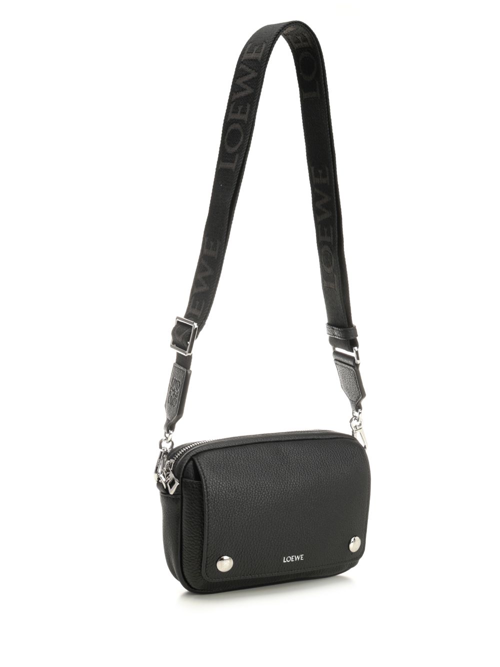 Loewe Messenger Pebble Crossbody Bags - Black | 3cfe41a073c5a5f542646ad5e406ac6b2aaf4312
