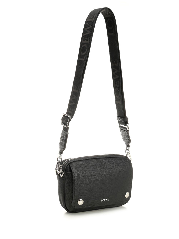 Loewe Messenger Pebble Crossbody Bags - Black | 3cfe41a073c5a5f542646ad5e406ac6b2aaf4312