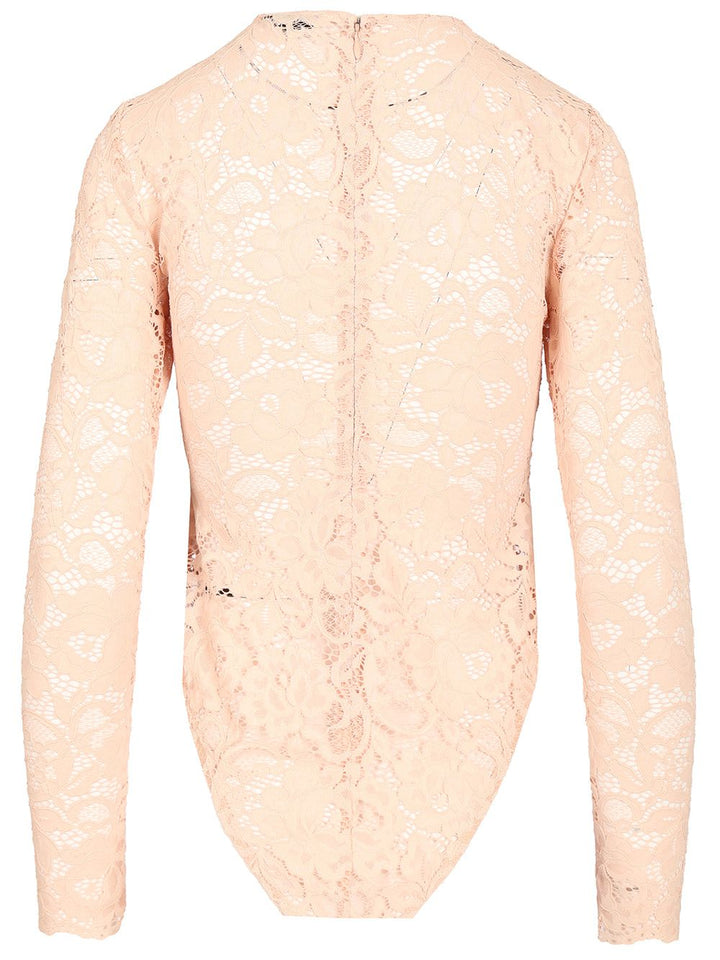 Self-Portrait Beige Bodysuit In Flesh-Colored Lace Tops - Beige | d7defede8ead3bb843302a34c2da7d6cf9089067