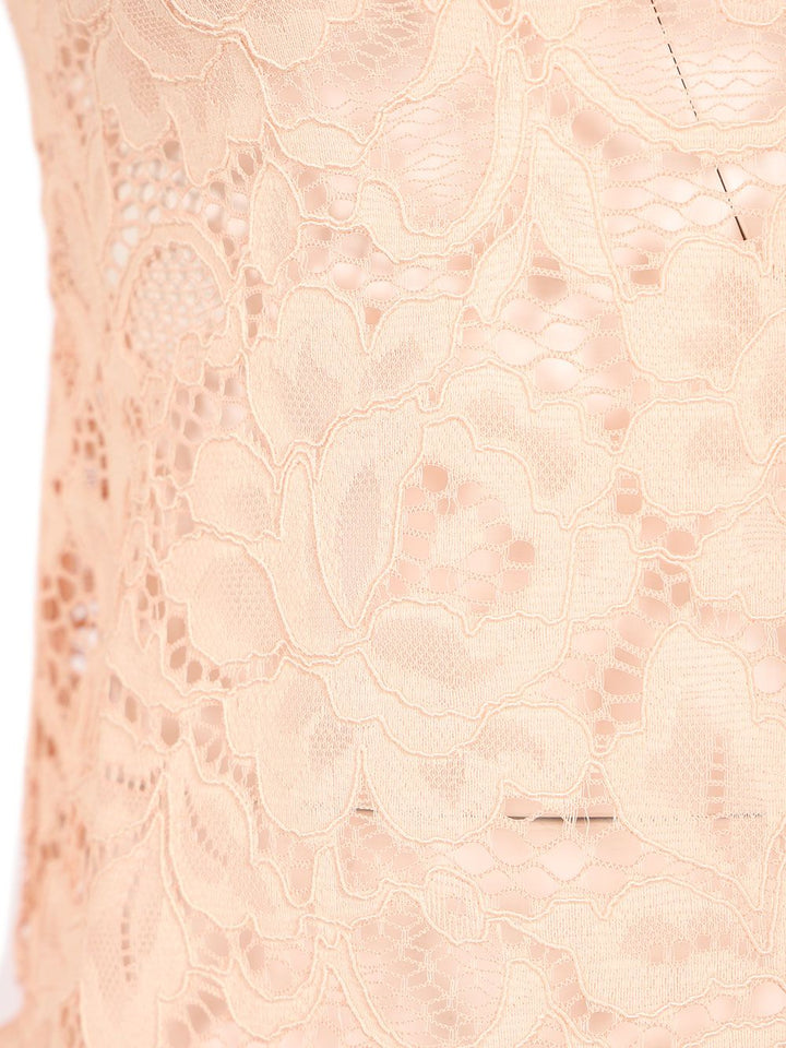 Self-Portrait Beige Bodysuit In Flesh-Colored Lace Tops - Beige | 52fa45dab789c6add07aca641428f417c93b466f