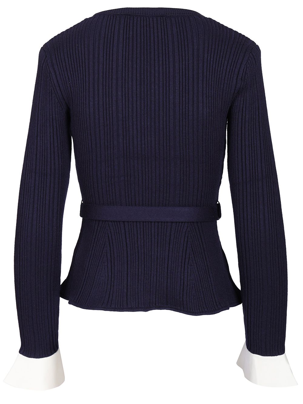 Self-Portrait Ribbed Cardigan Knitwear - Blue | aa5fc9f30c68117a799ab402df393720e9d2facf