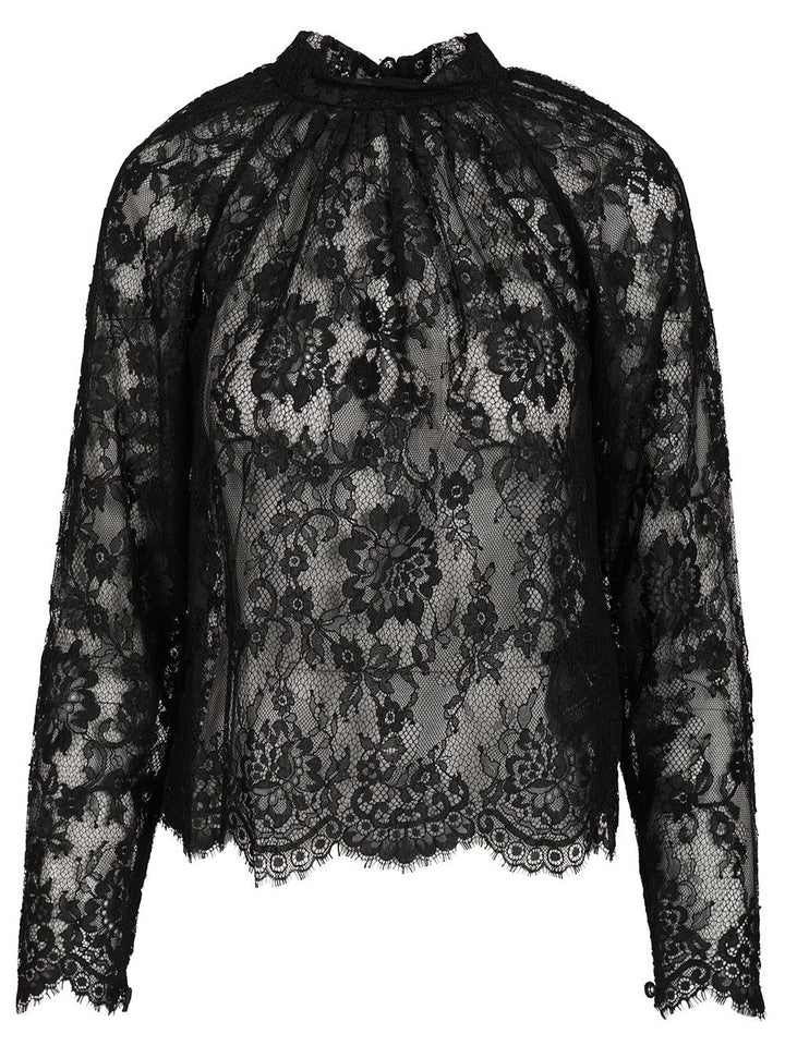 Self-Portrait Lace Blouse Tops - Black | 7f34fadeab5f91c56ef04fba34db67c6aab1b233