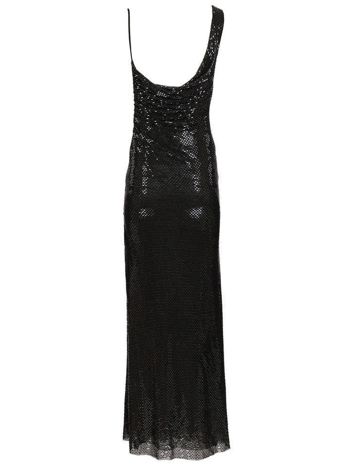 Self-Portrait Draped Dress Dresses - Black | f75de84b193558208cda4092385bf466bf26ce65