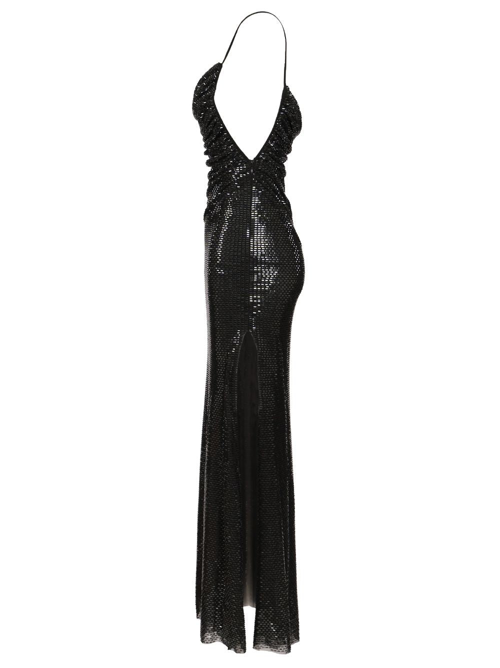 Self-Portrait Draped Dress Dresses - Black | c4ac010d42d2bbe214cb4ac2c48dfb48a8e1b3be
