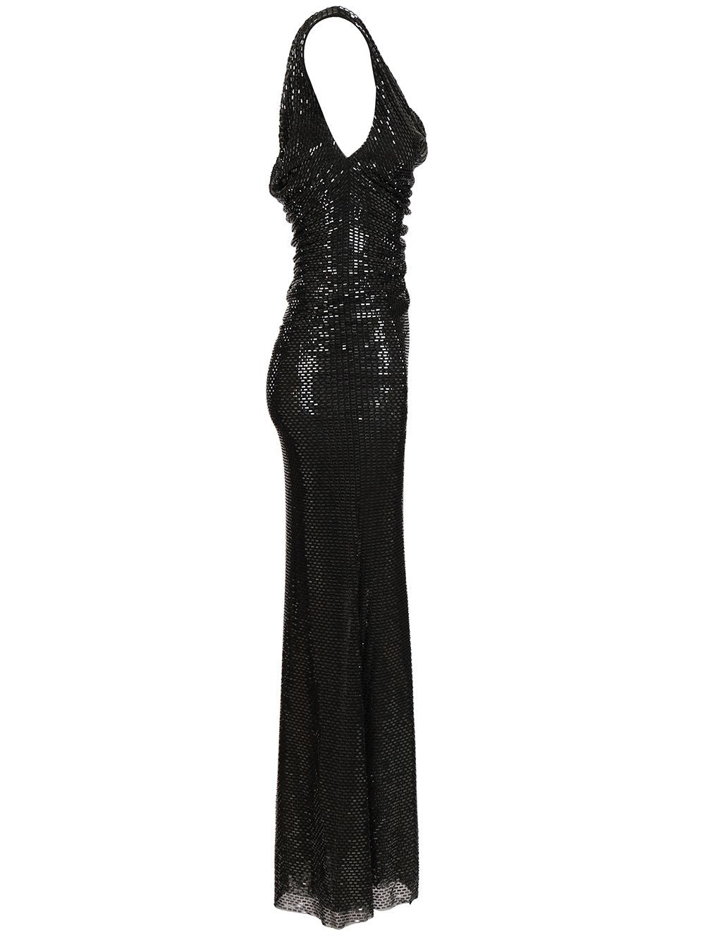 Self-Portrait Draped Dress Dresses - Black | c6d0f35030d229f5093074b13807629dabf02896