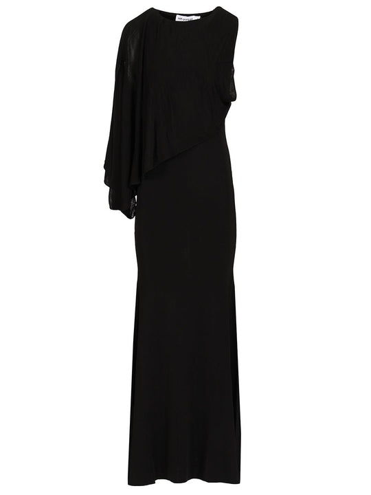Long One-Shoulder Dress Dresses Black