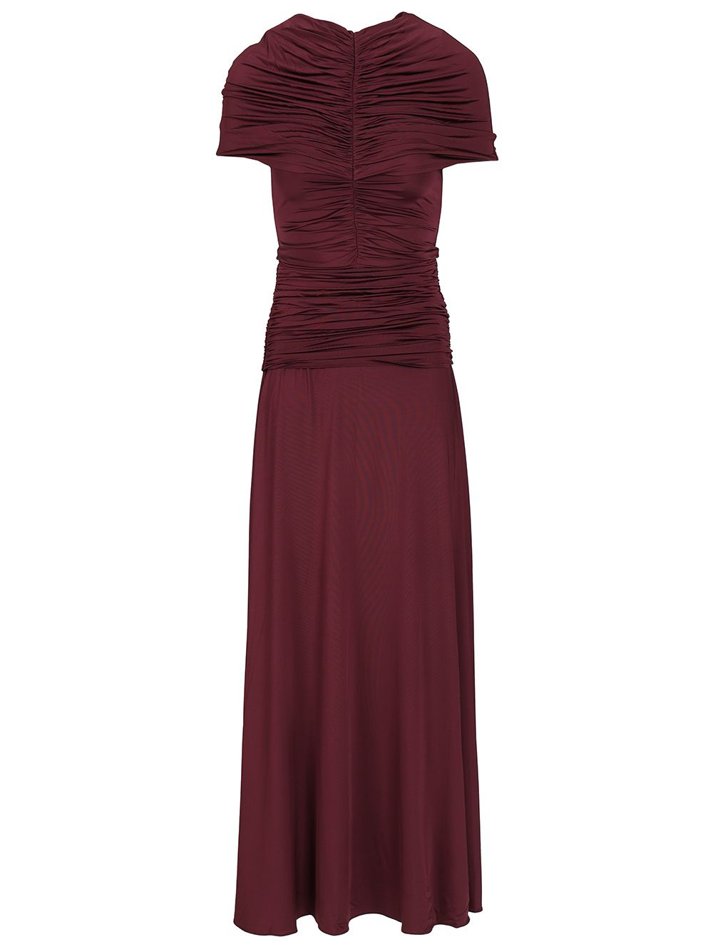 Self-Portrait Ruffled Midi Dress Dresses - Bordeaux | ff3f8855c8081d25e7a06195c56439a8c78f1ba0