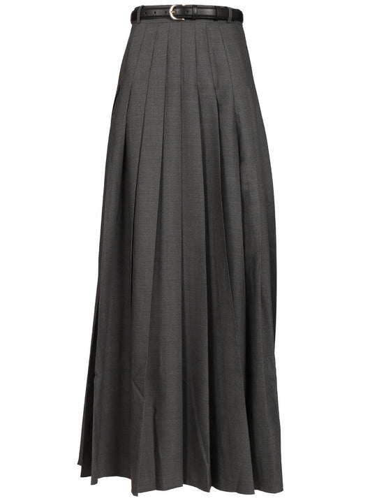 Long Skirt Skirts Grey