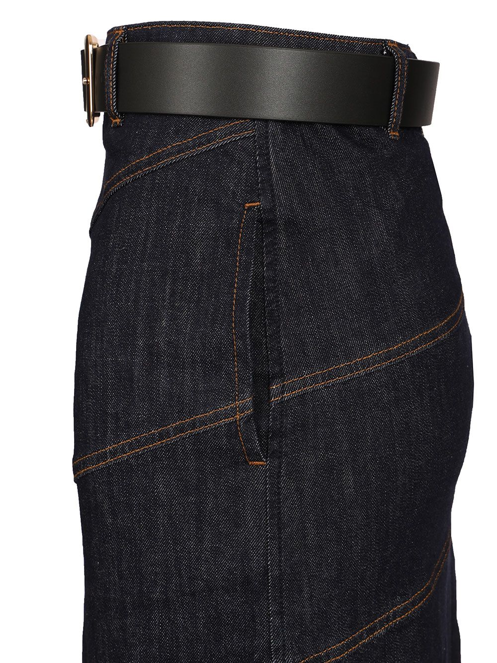 Self-Portrait Midi Skirt With Belt Skirts - Blue | 68afb0c4c9858e9b8ccdb20986c119728dcd1940