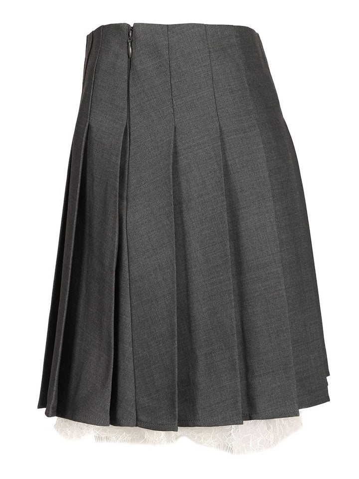 Self-Portrait Pleated Miniskirt Skirts - Grey | 93d652c015b74d310b93f2c4f3f198c2ca00cf05