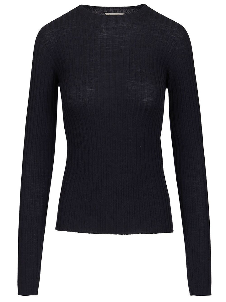 Balenciaga Ribbed Knit Sweater Knitwear - Blue | 5a9c8d4f862b69394142508879bdf3441ce04cfe