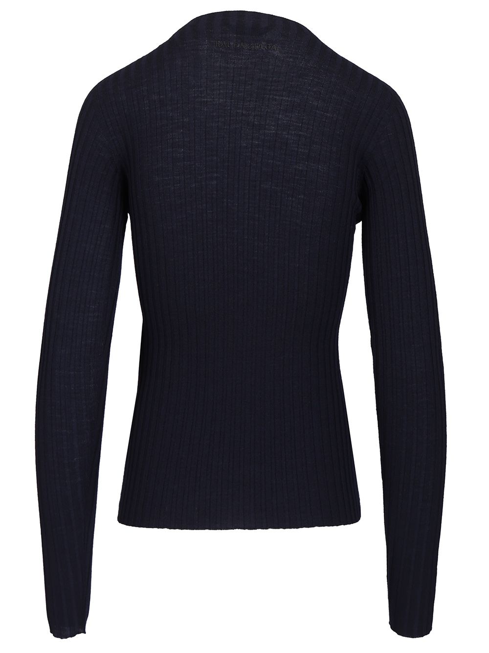 Balenciaga Ribbed Knit Sweater Knitwear - Blue | b0dbcafa7f8c63551738d88ed9c82de677698605