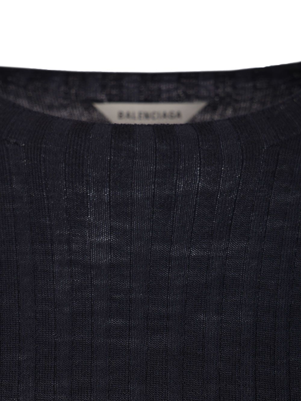 Balenciaga Ribbed Knit Sweater Knitwear - Blue | cbf22198d9a8b8907845a7570b857060d0eb813e