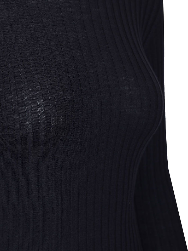 Balenciaga Ribbed Knit Sweater Knitwear - Blue | 5e3ff6b787311cb63bb30477cfb7e88f017a7c92