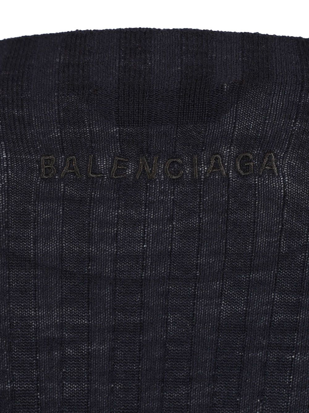 Balenciaga Ribbed Knit Sweater Knitwear - Blue | fe993e69584b4bd83025523f3f0502bc724cec69
