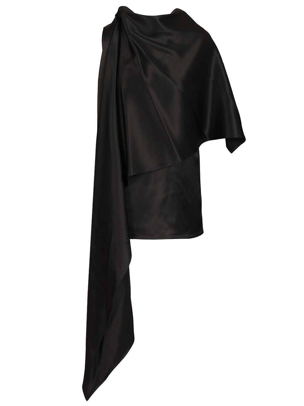 Bottega Veneta Silk Satin Top Tops - Black | 20ba75582914c6d5ec65913a0909ca859e5e29d5