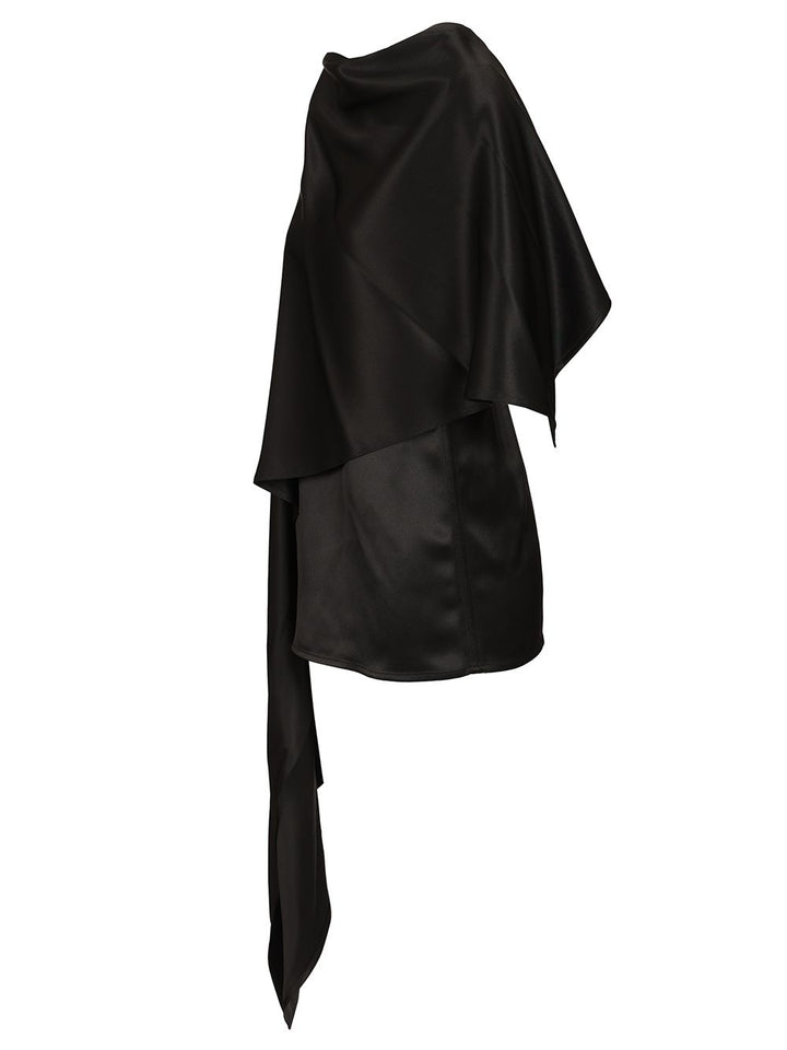 Bottega Veneta Silk Satin Top Tops - Black | 7a303bc766641ca69c421500884b86e6f676f2f9