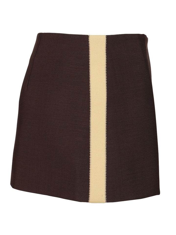 Miu Miu Sports Miniskirt Skirts - Brown | a64ebfa7280083d1468de364bea82994e3880ef0