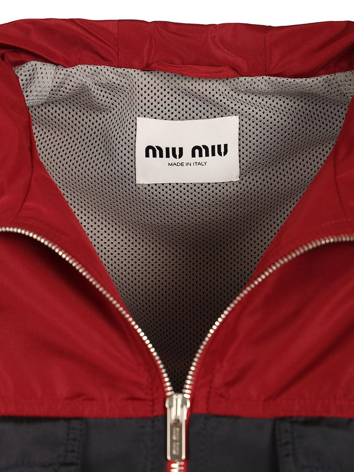 Miu Miu Blouson In Technical Canvas Jackets - Red | dc80c7a2c703f97a0511cdab8a61e22050296869