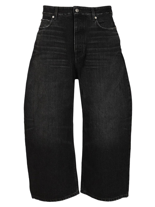 Curved-Leg Jeans Black