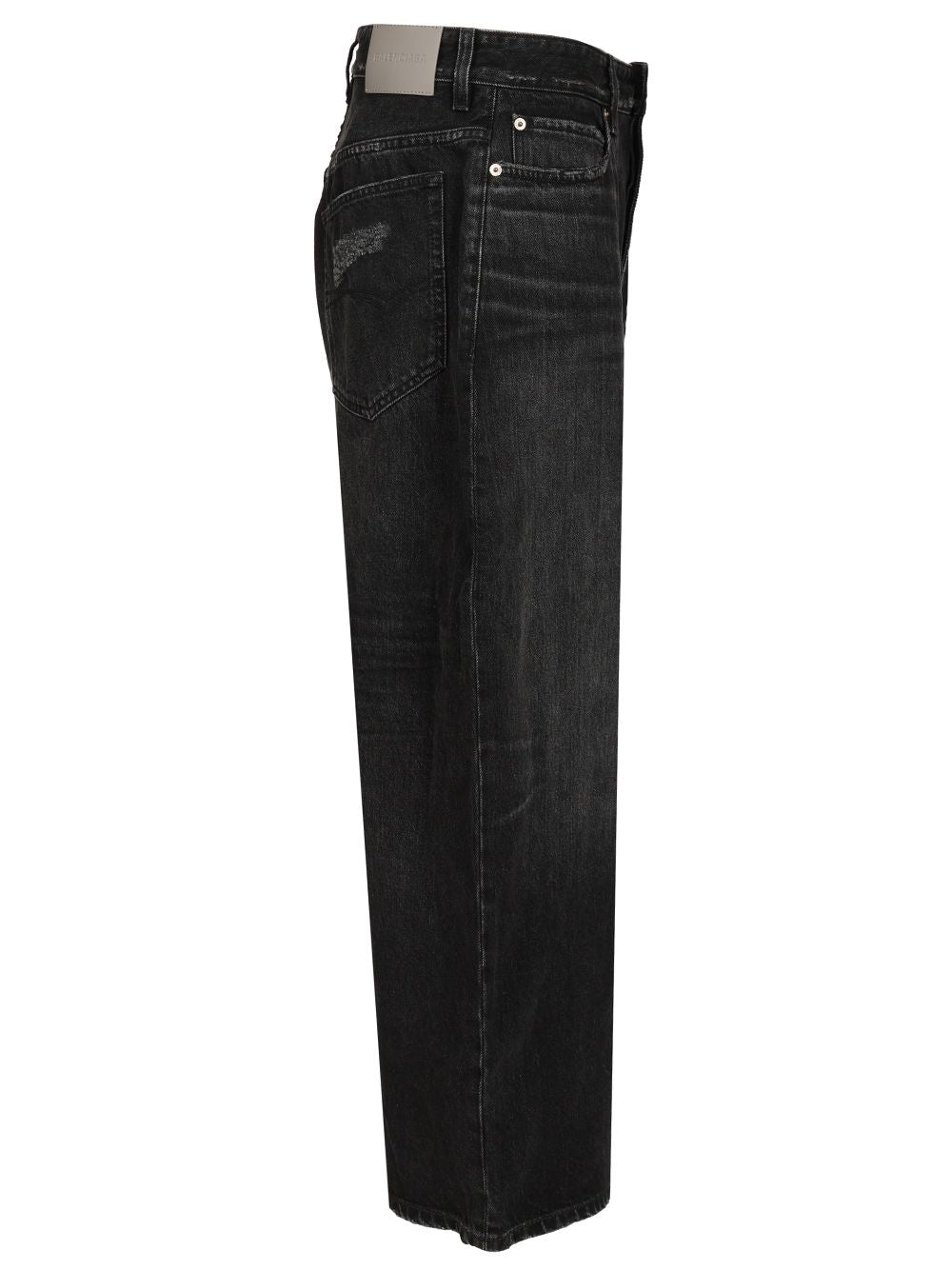 Balenciaga Curved-Leg Jeans - Black | d9dd0a4f9281c8f90959ef7a85339fd285119666