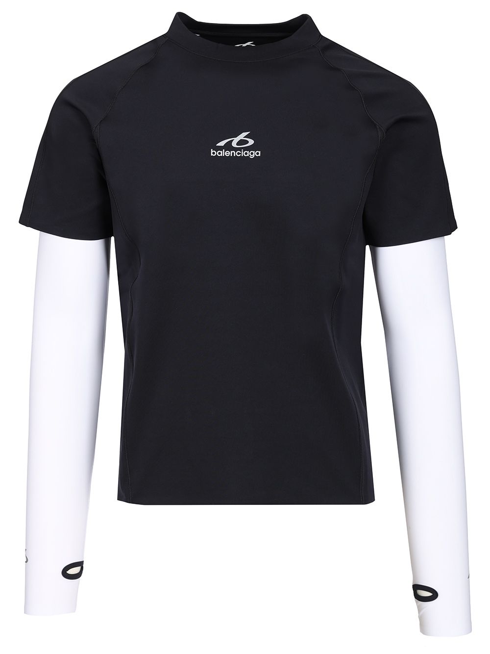Balenciaga Techwear Long Sleeve T-Shirt - Blue | 6e55f3d9cf35c1d9c6a077f2cbbb8ecae8308d92