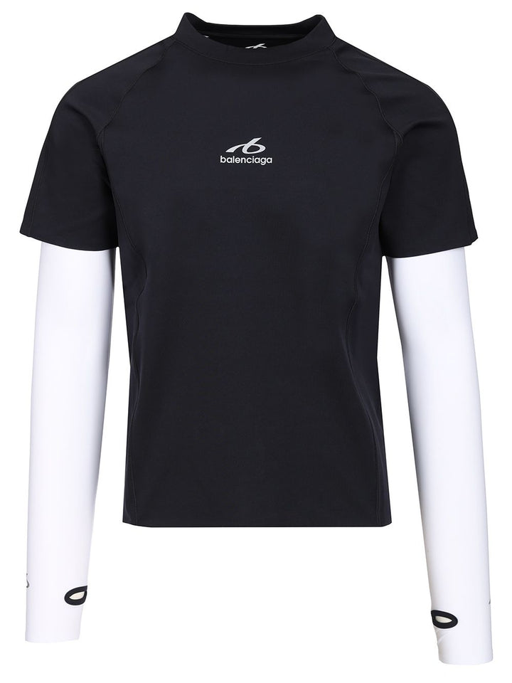 Balenciaga Techwear Long Sleeve T-Shirt - Blue | 6e55f3d9cf35c1d9c6a077f2cbbb8ecae8308d92