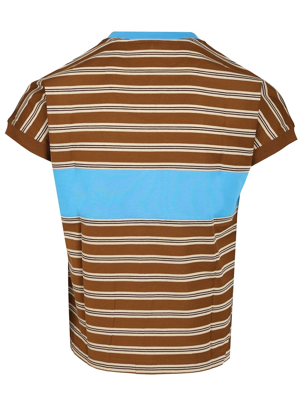 Versace Striped Cotton  With Inlay T-Shirt - Multicolor | 123fb1e8655398eaaf00330251202b20ffc4f601