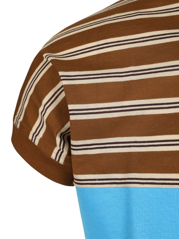 Versace Striped Cotton  With Inlay T-Shirt - Multicolor | 059c6ba89e7eef6c19a8a37f3f3ef8a7b46c7853