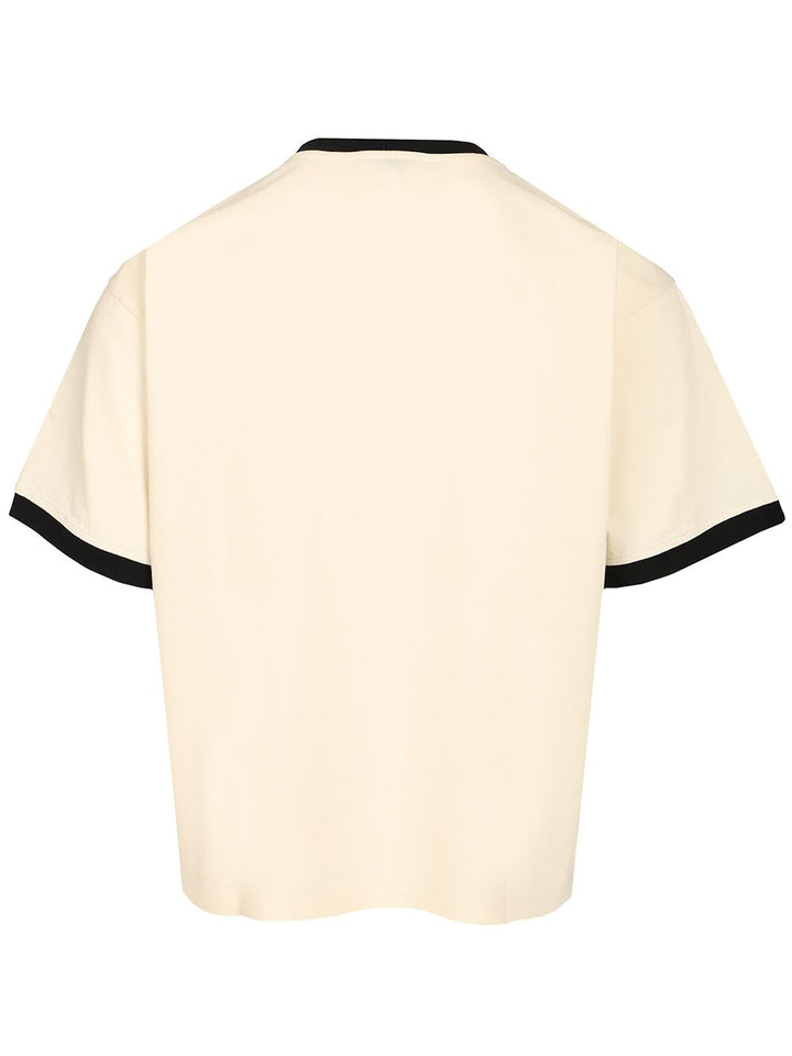 Versace Cotton Jersey  With Print T-Shirt - White | 9adf79d144284872eb829962795578d42c42af94