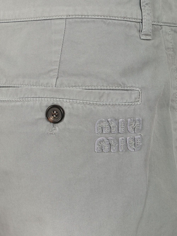 Miu Miu Long Trousers - Grey | c920d850d926a6a2f9c361ca94135d2576393a03