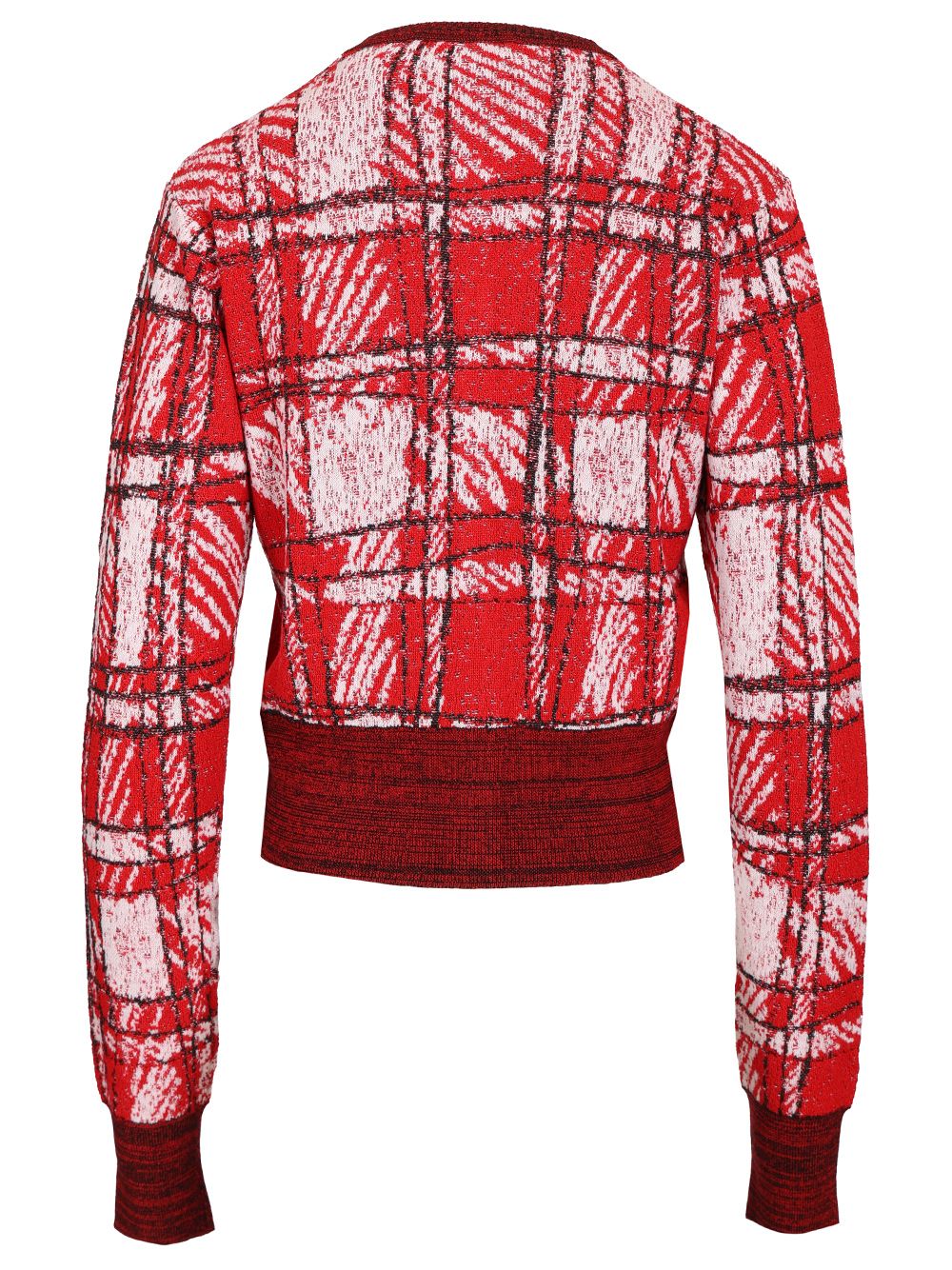 Vivienne Westwood Cardigan Scribble Check Knitwear - Red | d627c66407d6802d399866a4dc0d24c5f6dd19c4