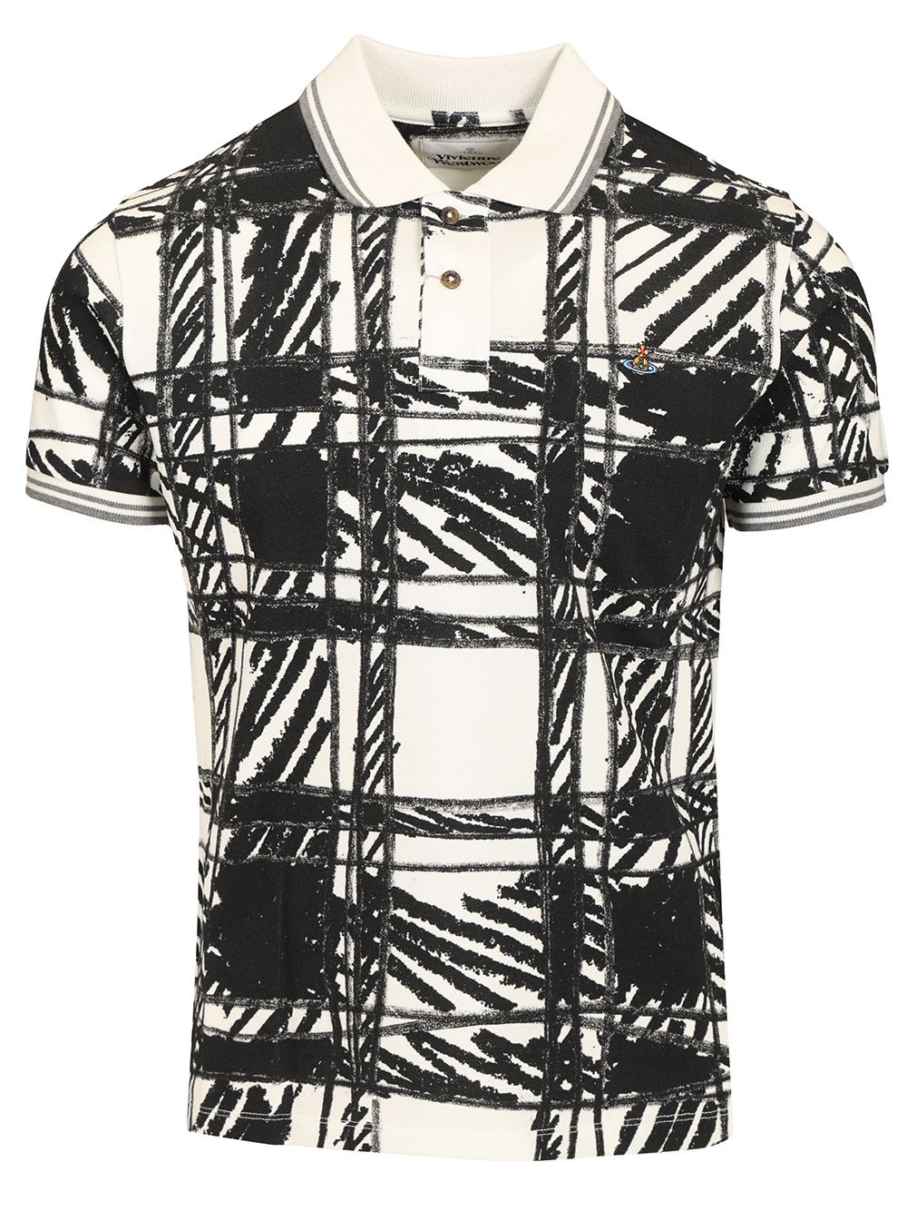 Vivienne Westwood Scribble Polo Polo shirt - Black | 2c401f65d8093dcdadf2103bbdae273ae83b50f1