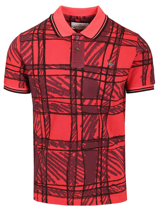 Scribble Polo Polo Shirt Red