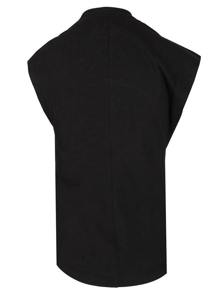 Isabel Marant Nayda  In Cotton Jersey T-Shirt - Black | 4c238afd88943ffc84f577ccf37fbcff606d500d